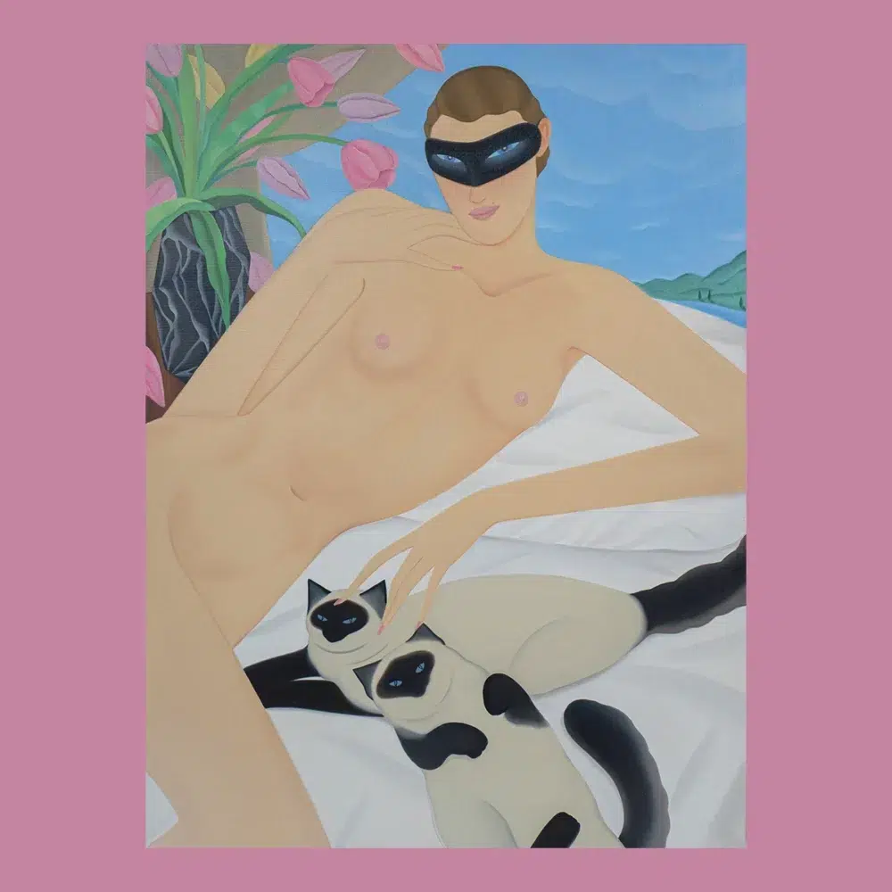 Lady with siamese cats – Image 3