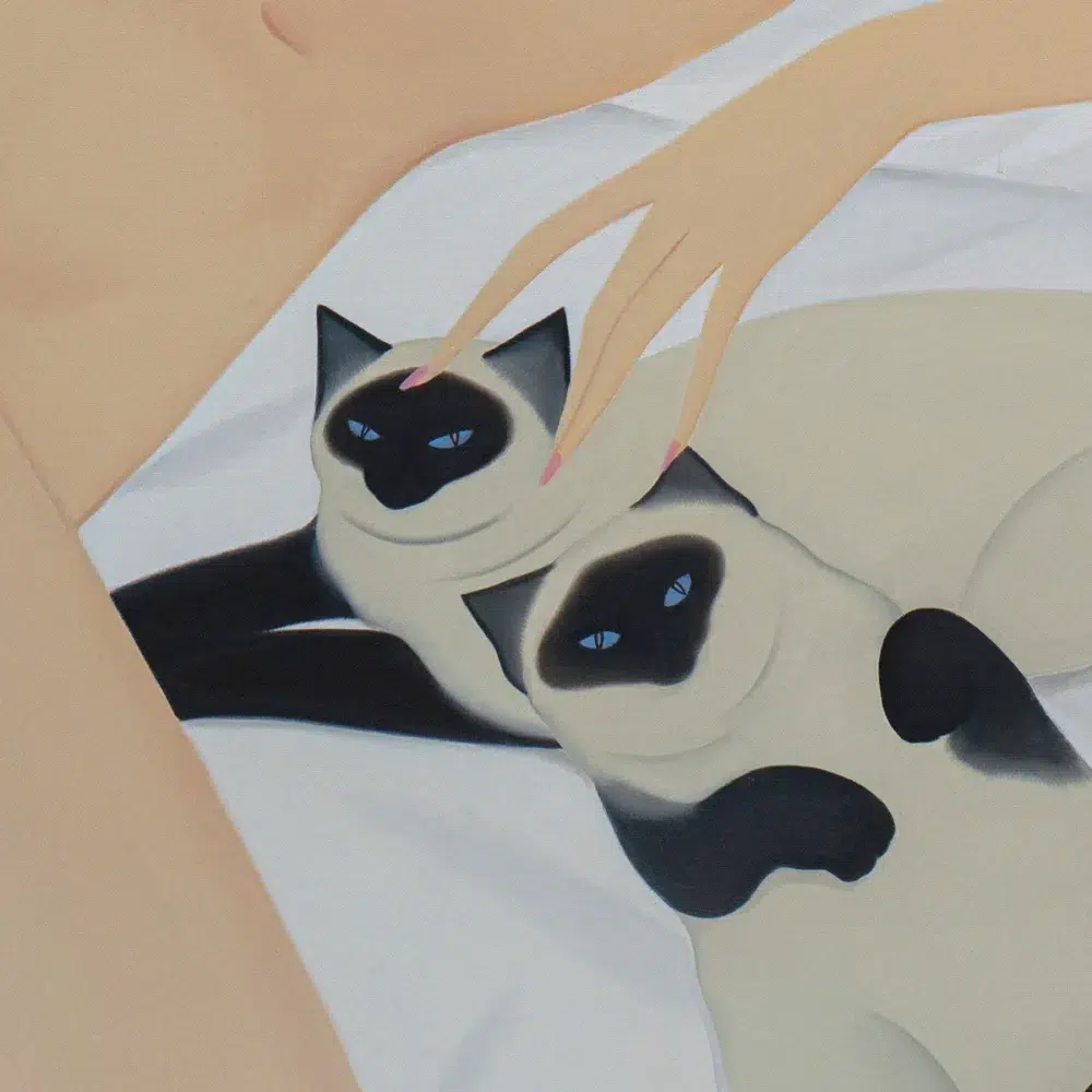 Lady with siamese cats – Image 5